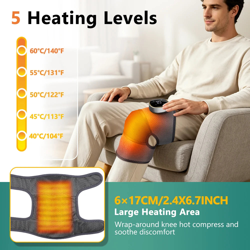 Rechargeable Knee Massager 3 Gear Vibration Massage