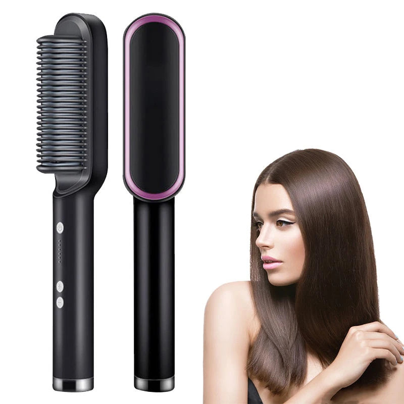 Electric Hair Straightener Brush Professional Straightener