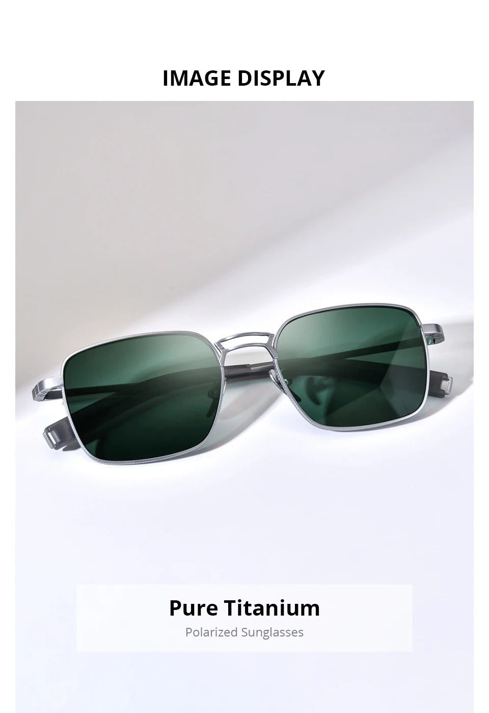 FONEX Titanium Sunglasses Men Famous Brand Design