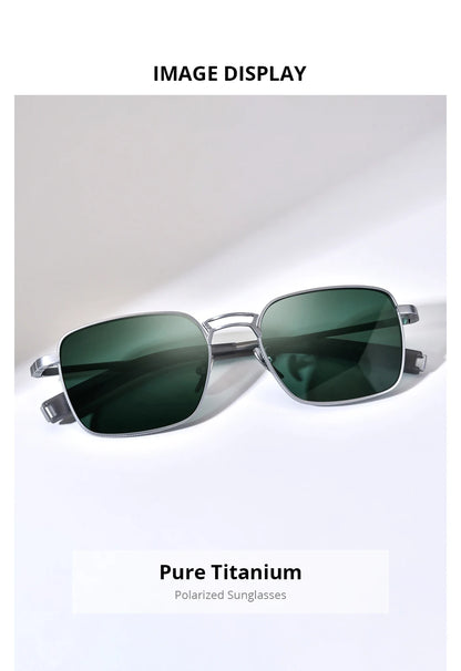 FONEX Titanium Sunglasses Men Famous Brand Design