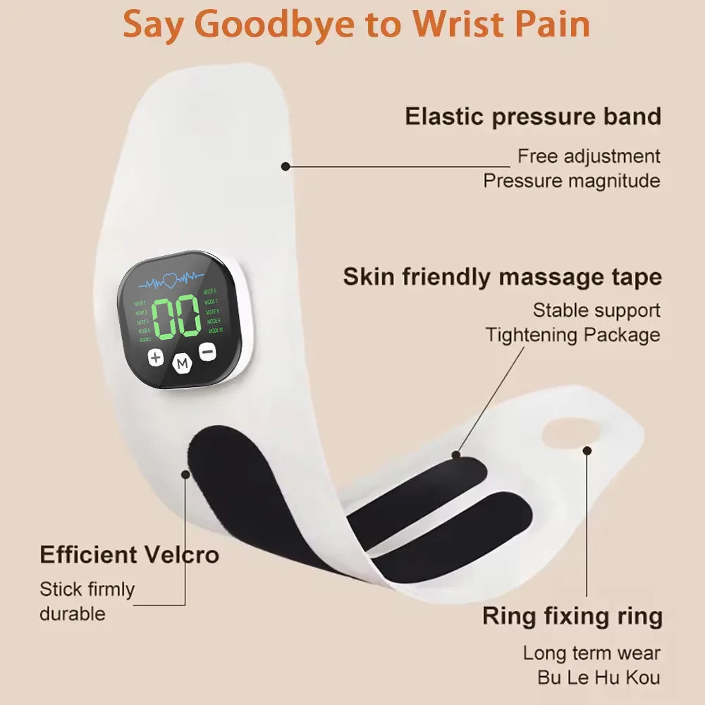 EMS Electric Cordless Hand Wrist Massager 10 Mode
