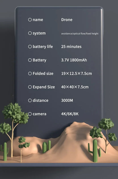 New Q6 5G WIFI 8k Drone HD Dual Camera FPV RC Drone