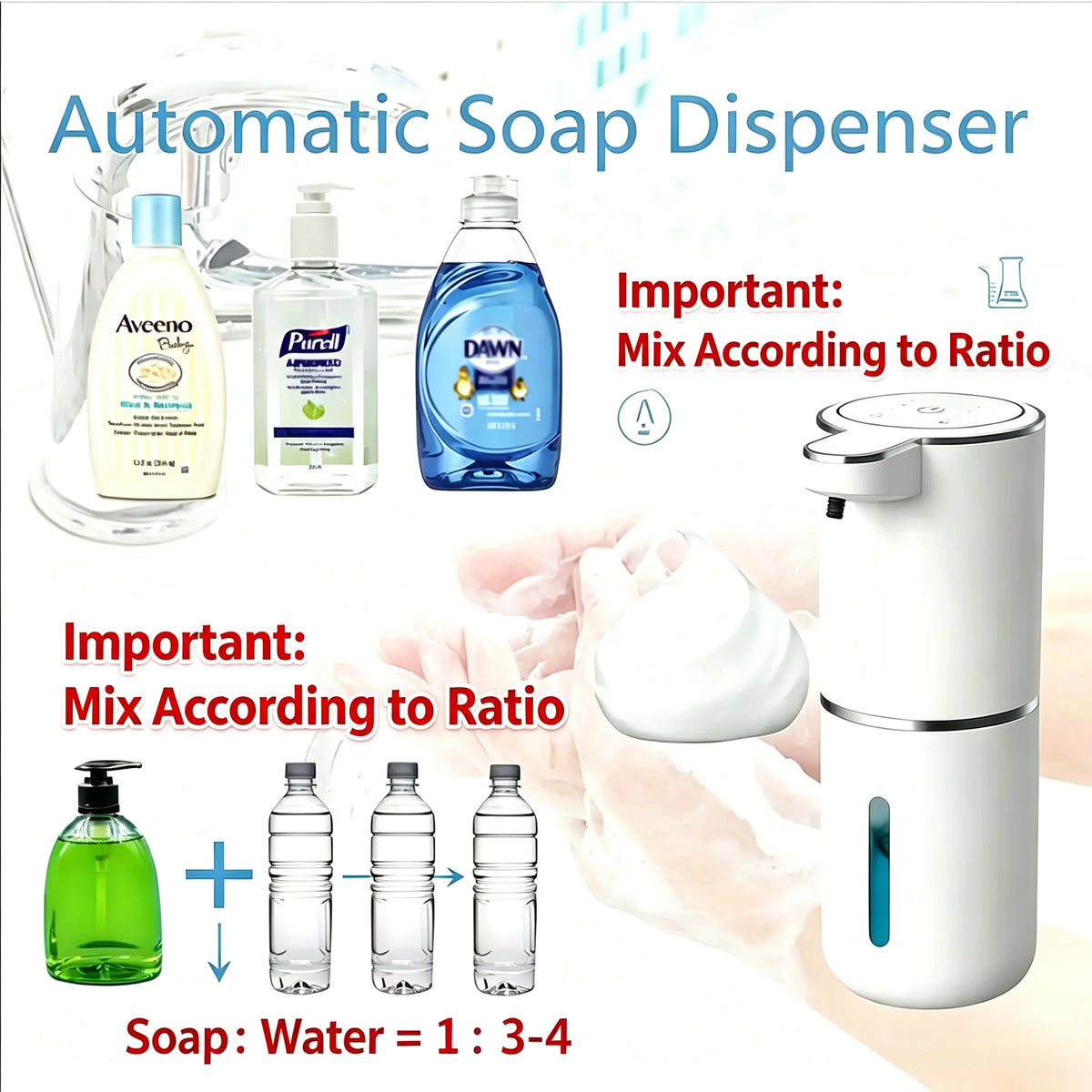 Automatic Liquid/Foma Soap Dispenser Touchless