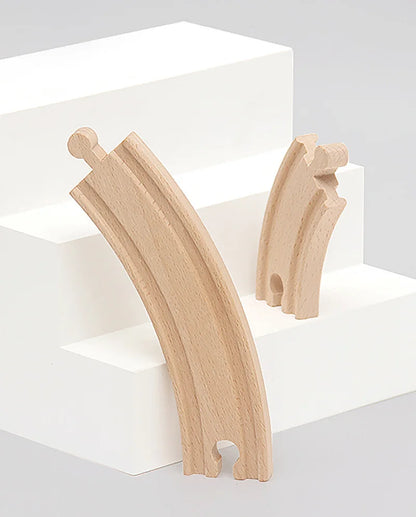 New Kinds Wooden Track Parts Beech Wooden Railway Train