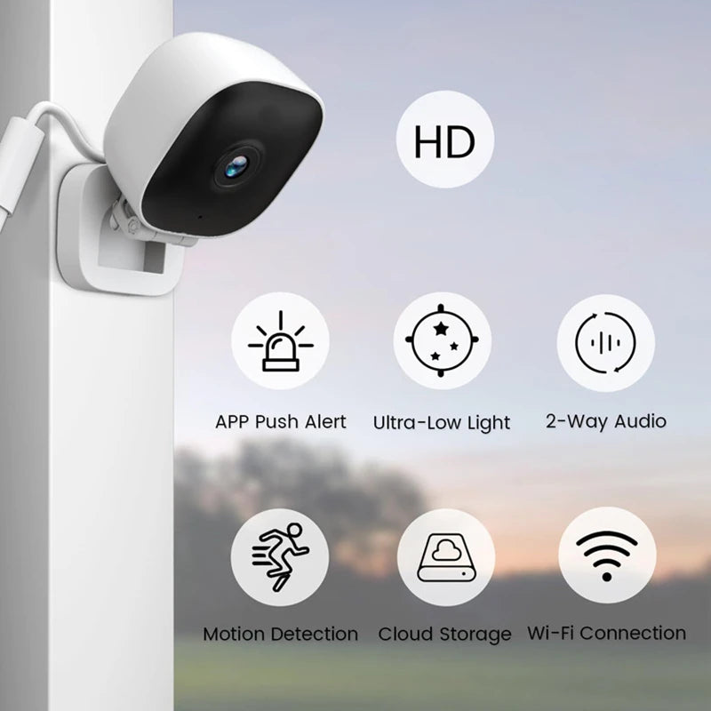 Smart Mini 4K Security Camera Full Color Night Vision
