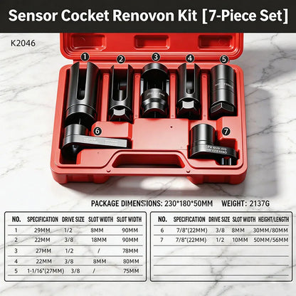 Universal Oxygen Sensor Socket Set O2 Lambda Sensor Removal
