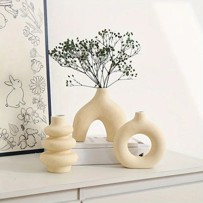 Bohemian ceramic vase set decorative vase ornaments