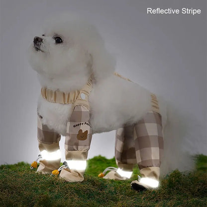 Reflective Stripe Pet Strolling Going Out Pants Adjustable