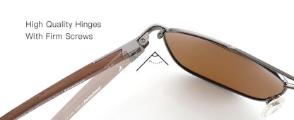 ZENOTTIC Trend Wood Polarized Sunglasses for Men