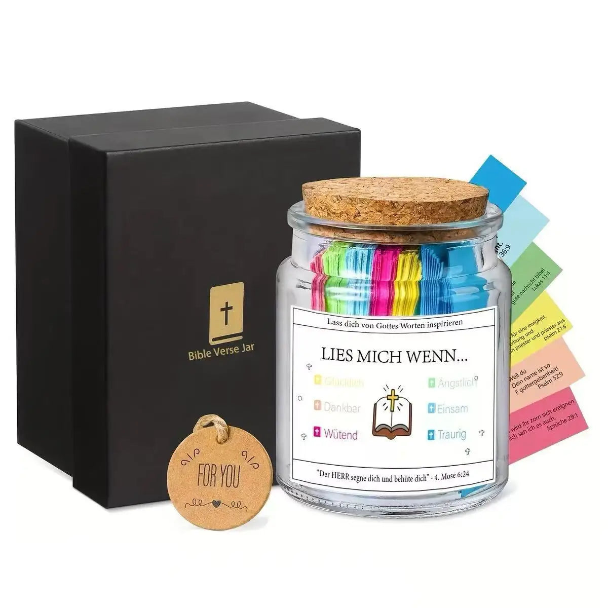 Bible Verses  in Glass Jar Bible Verse Jar Pious Prayer