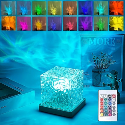 LED Water Ripples Lamp Galaxy Projector Night Light with Remote Control