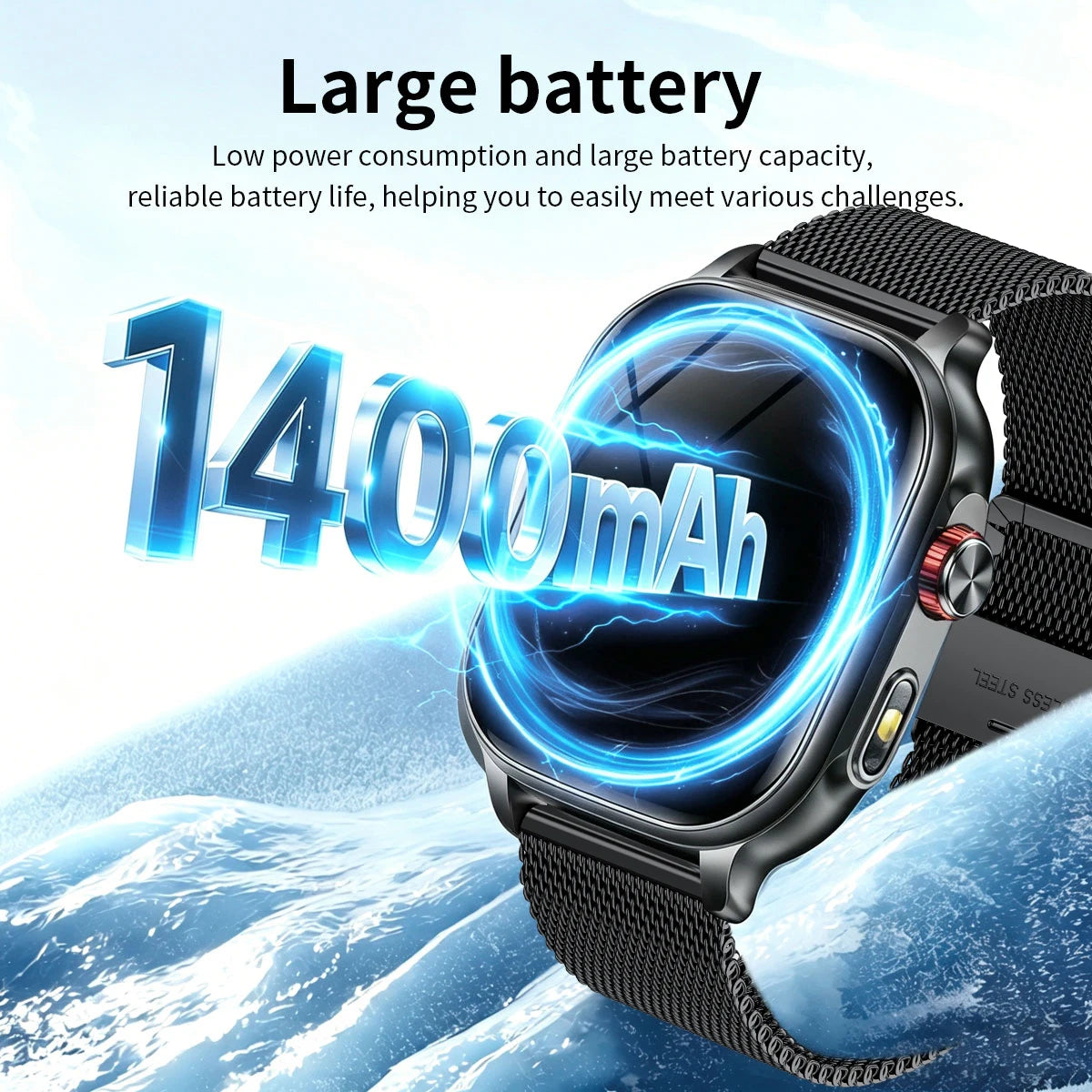 LIGE New Built-in 1400mAh Super Large Battery Smart Watch