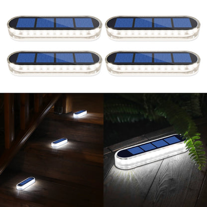 4 Pack Solar Deck Lights Outdoor Step Lights