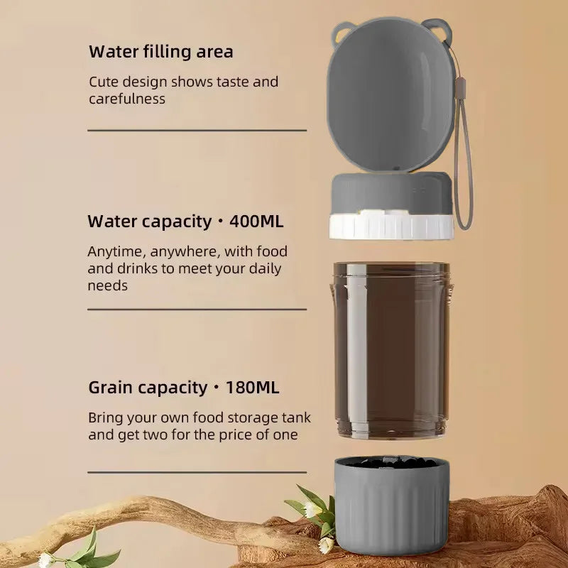 Leak-Proof Pet Travel Bottle Dual-Use Dog Water Dispenser