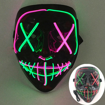 Wireless LED Neon Purge Mask & Fiber Optic Gloves