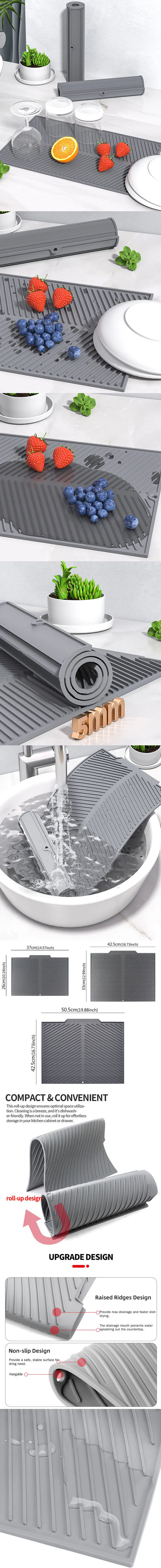 Silicone Draining Board Mat Drying Pad