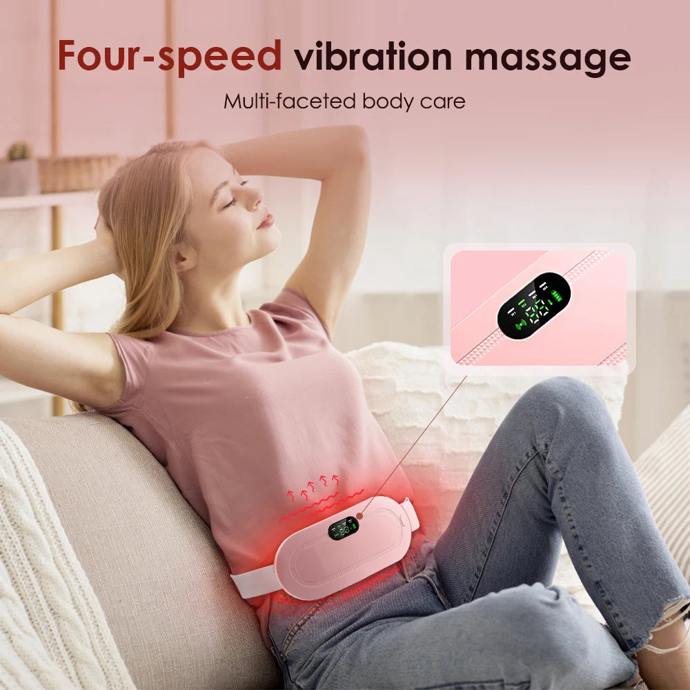 Electric Heating Pad Menstrual Cramp Massager Belt Women