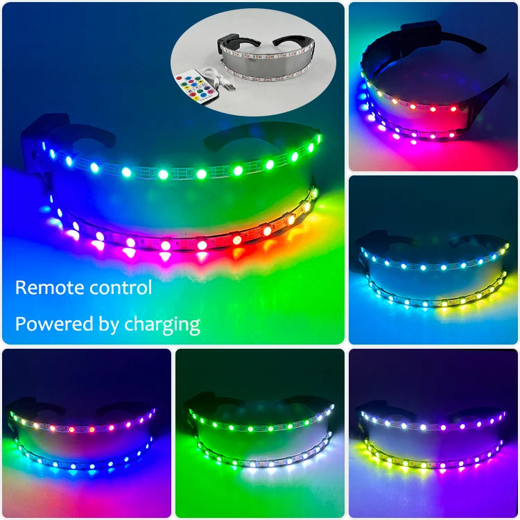 1set Luminous Glowing Glasses and Gloves Remote Control