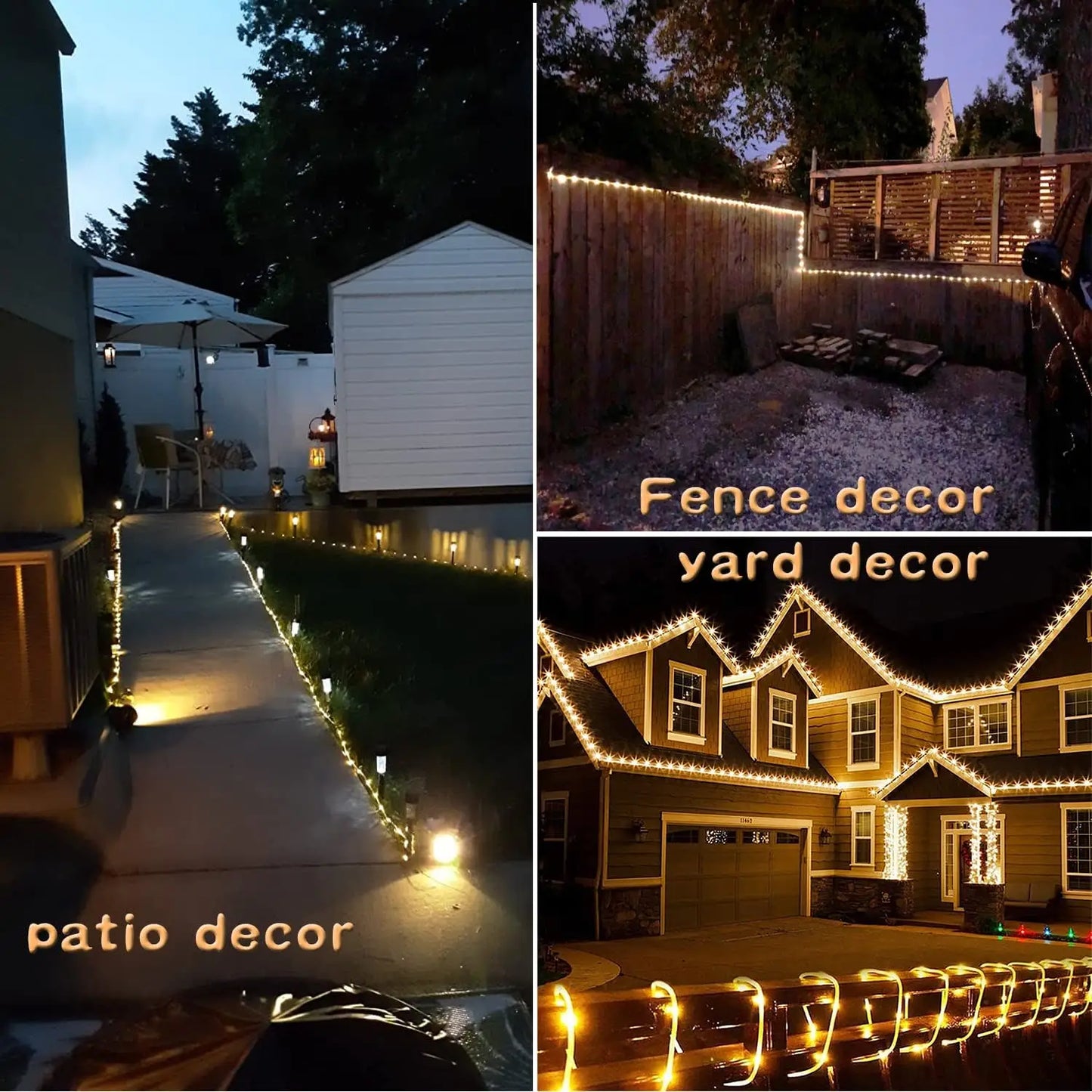 300LED Solar Rope Strip Light Outdoor Waterproof Fairy Light