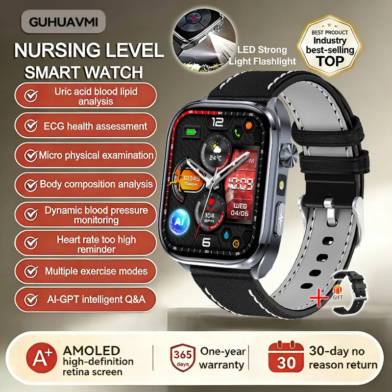 New AI Health Care Accurate detection ECG Smart Watch
