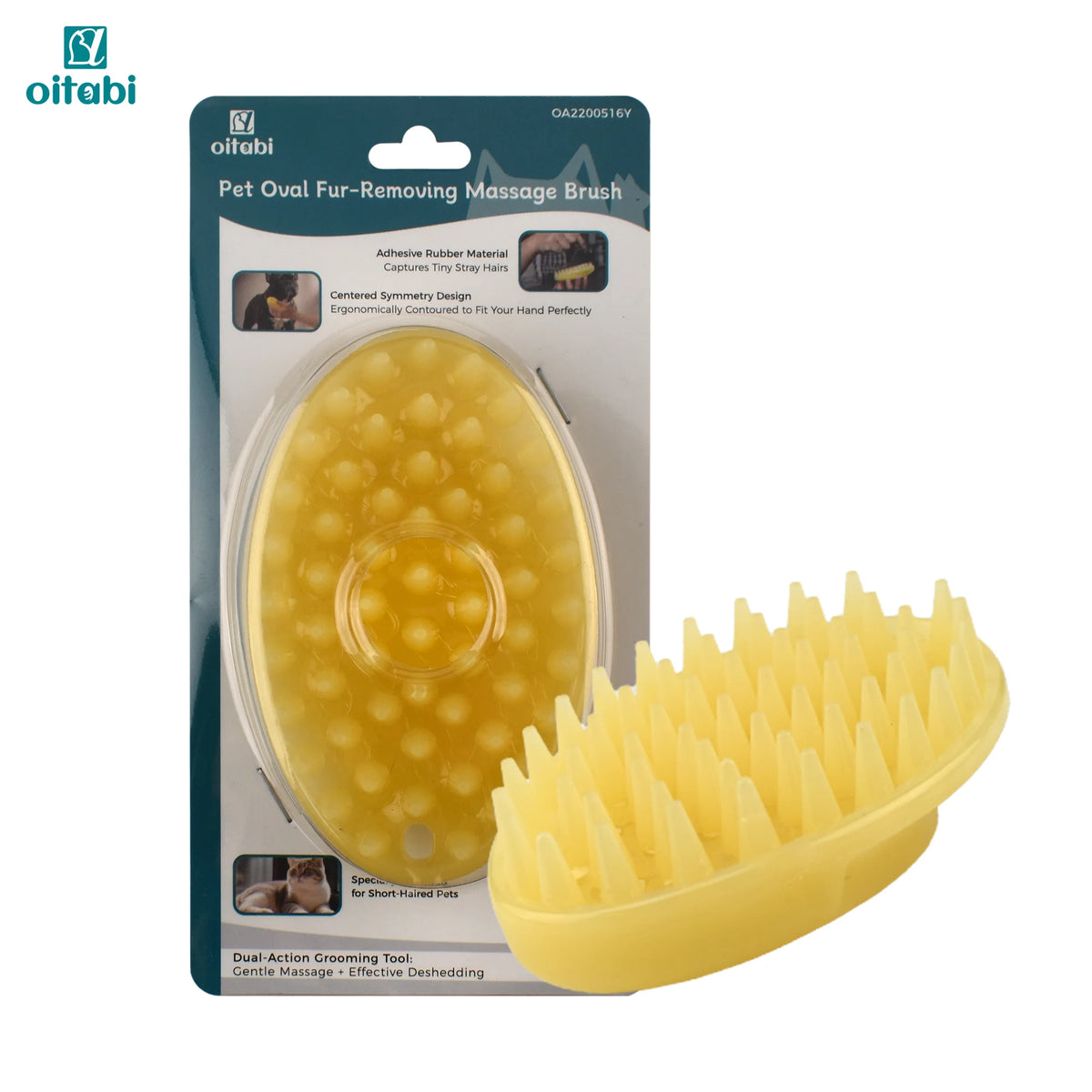 Pet Soft Rubber Brush for Short Hair Dogs Cats Shower