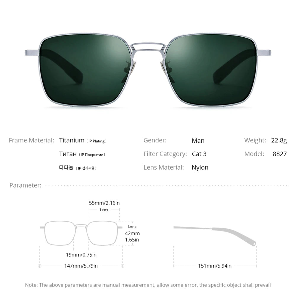 FONEX Titanium Sunglasses Men Famous Brand Design