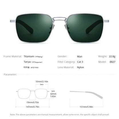 FONEX Titanium Sunglasses Men Famous Brand Design