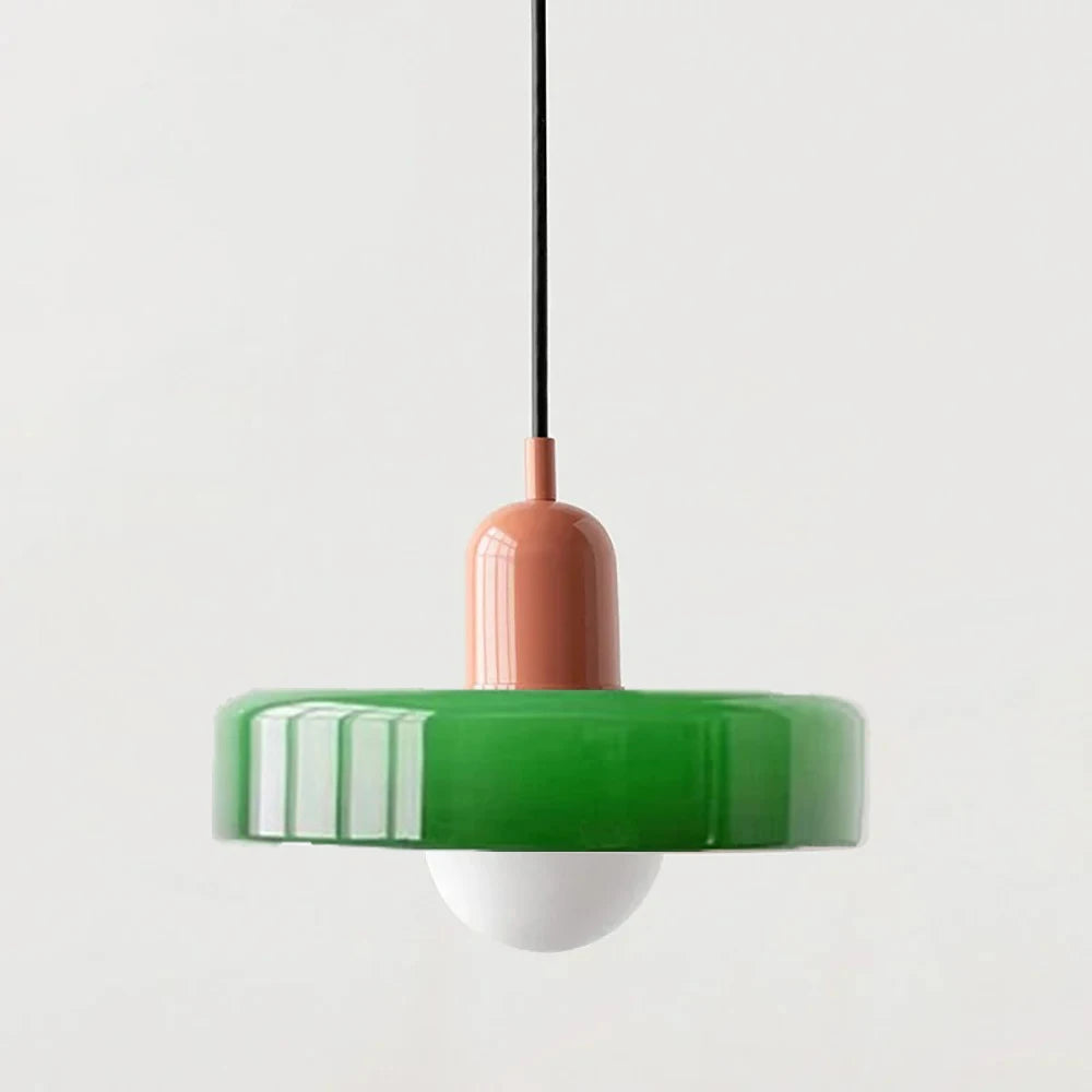 Nordic Retro Glass Pendant Lamps Indoor E27 LED Chandelier