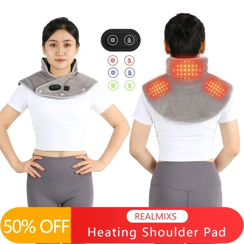 Electric Heating Shoulder Neck Pad Massager Brace