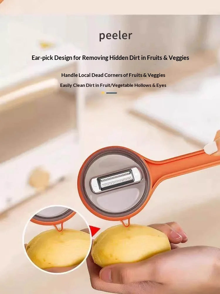 Storage‑Type Fruit Vegetable Peeler With Peel Container