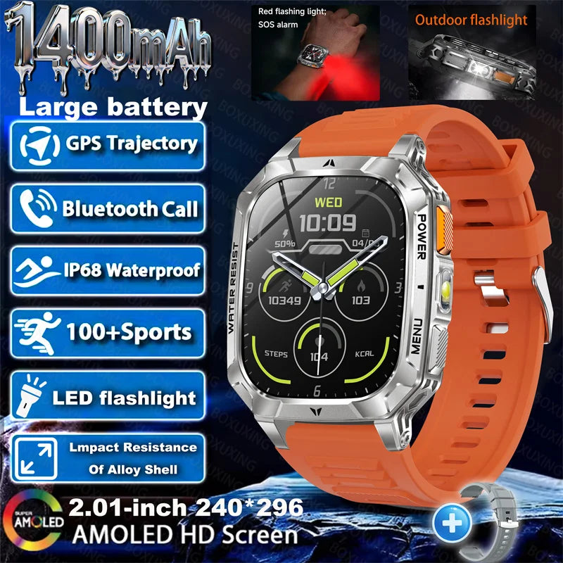 1400mAh Super Battery Durable Adult Smart Watch 2.01 inch