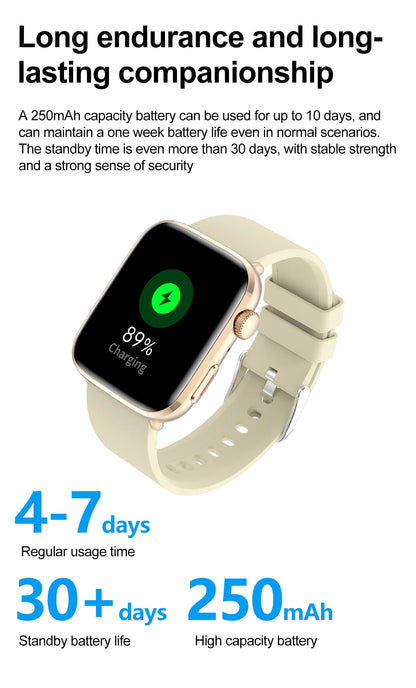 New Women Men AI Smart Diagnosis Watch HRV+PPG Blood Pressure