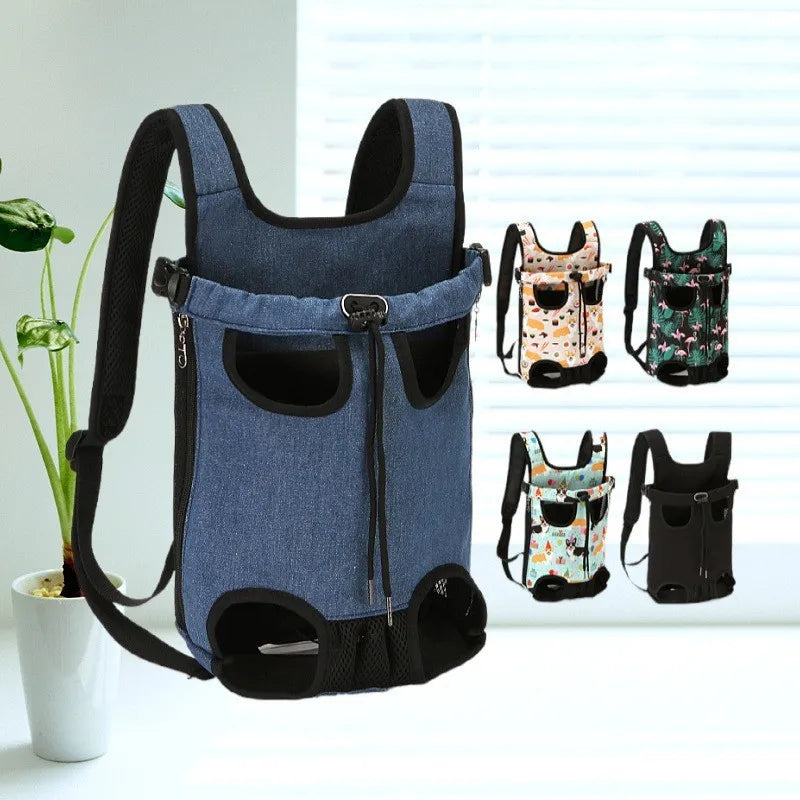 Adjustable Cat Carrier Bag Pet Double Shoulder Backpack