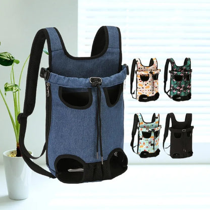 Adjustable Cat Carrier Bag Pet Double Shoulder Backpack