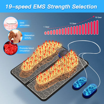 Electric EMS Foot Massager Pad Relief Pain Massage Mat