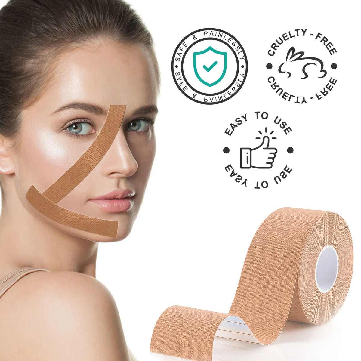 Instant Facial Myofascial Lift Tape Skin Lifting Removal Sticker
