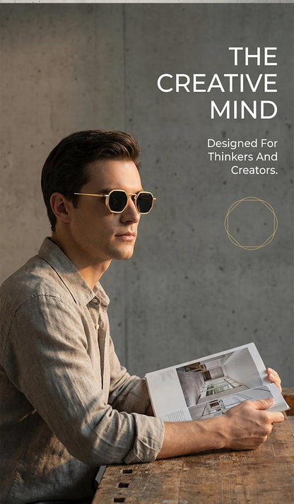 Small Frame Hexason Steampunk Sunglasses Men