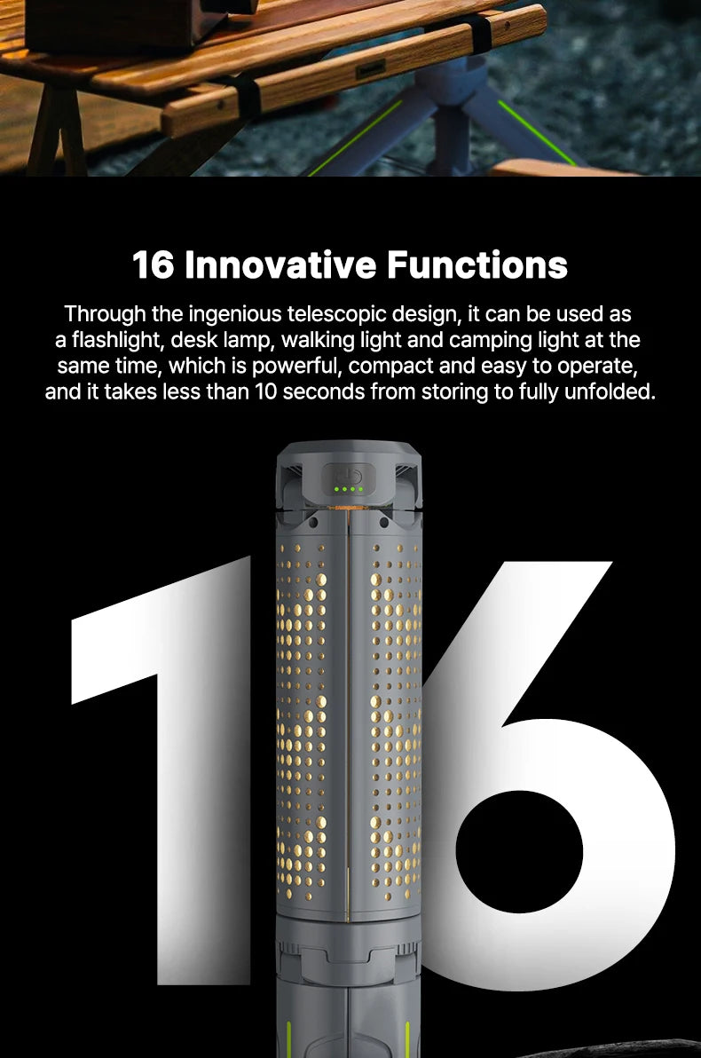 Rechargeable Outdoor Portable Hiking Camping Flashlight