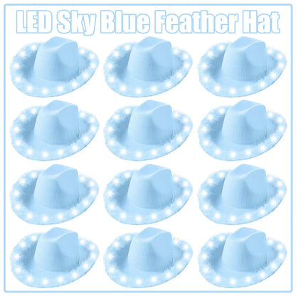 LED Cowboy Hats Wedding Hats Bulk Light up Cowboy Hats