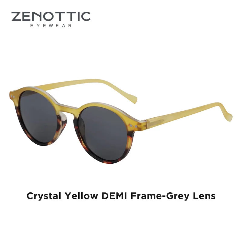 Retro Circular Polarized Sunglasses Vintage
