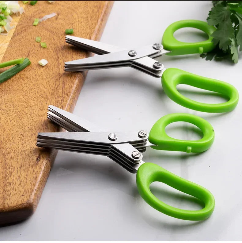 Multifunctional Scissors Stainless Steel 5 Layer Kitchen Scissors