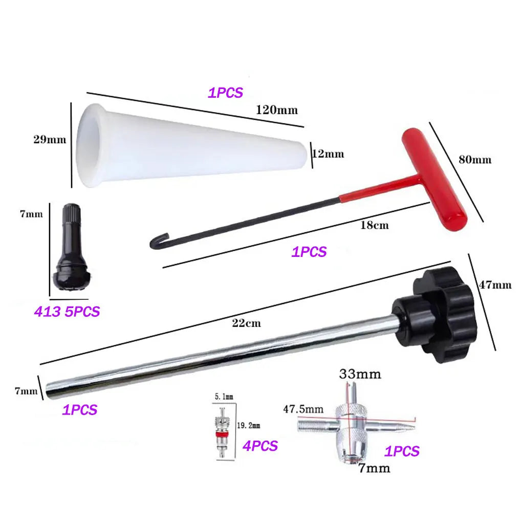 Quick Change Tire Valve Tool Kit Valve Stem Tire Valve Stem