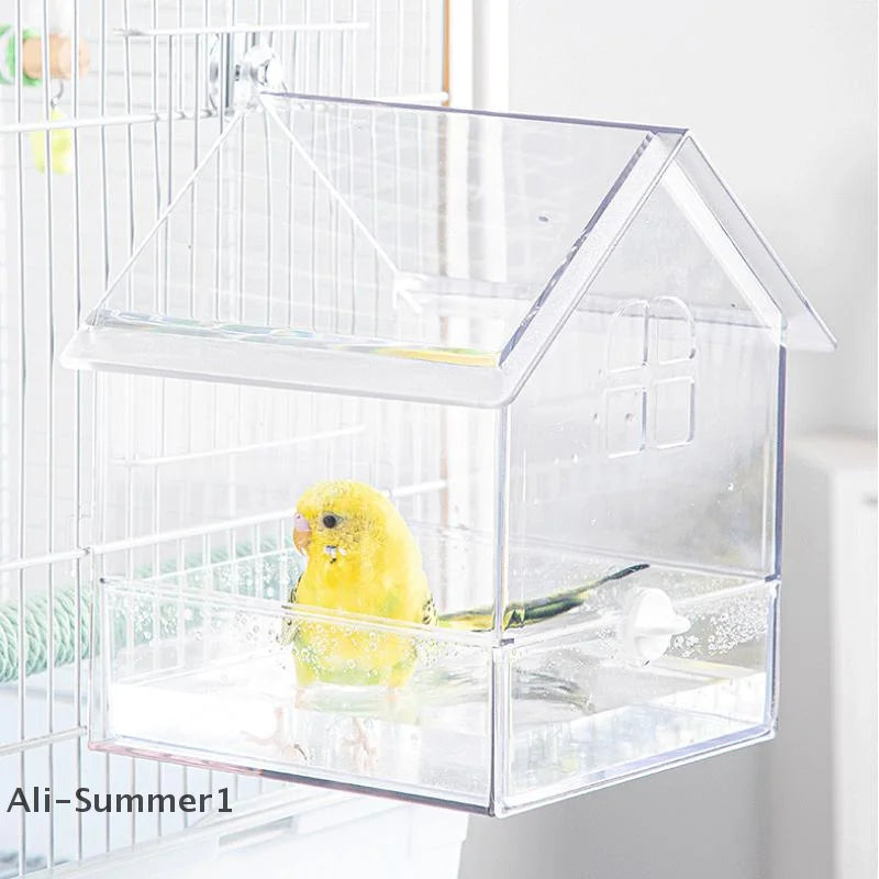 Hanging Parrot Feeder Prevent Scattering Bird Feeding Bowl
