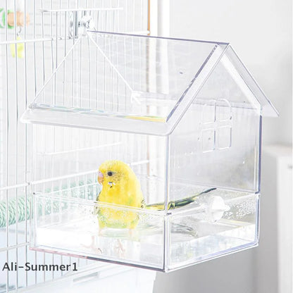 Hanging Parrot Feeder Prevent Scattering Bird Feeding Bowl