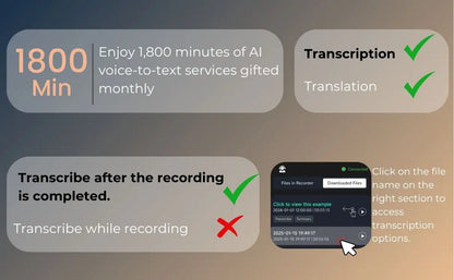 AI Voice Recorder transcription, Translation, Summary