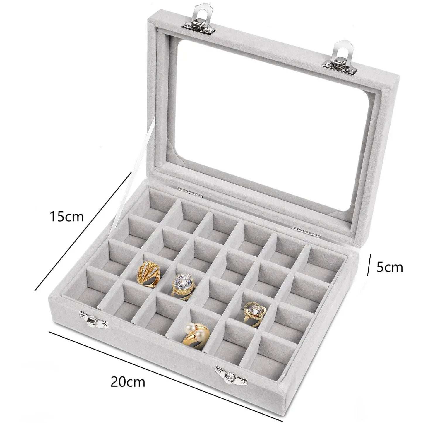 Jewelry Storage Box Earring Ring Necklace Jewelry  Box