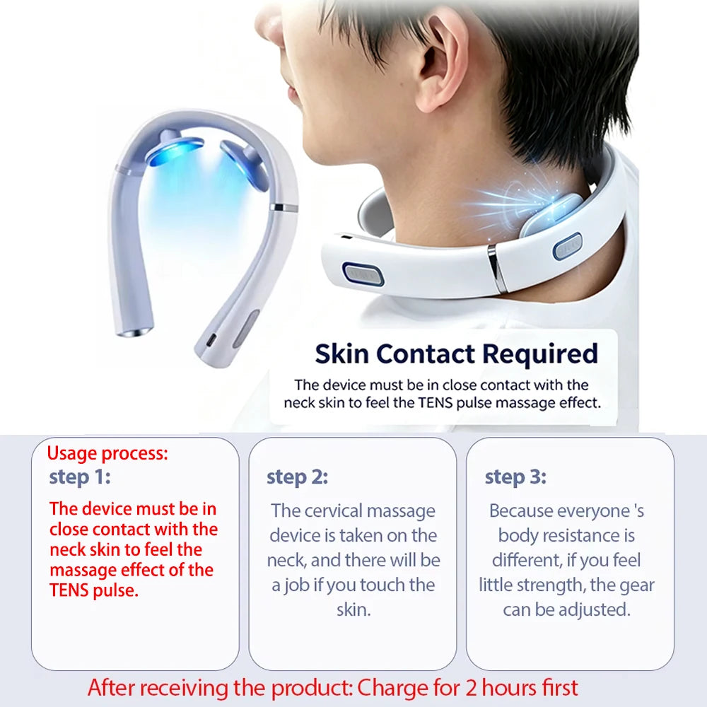 Tens Pulse Neck Massager Electric Smart Cervical Massagers