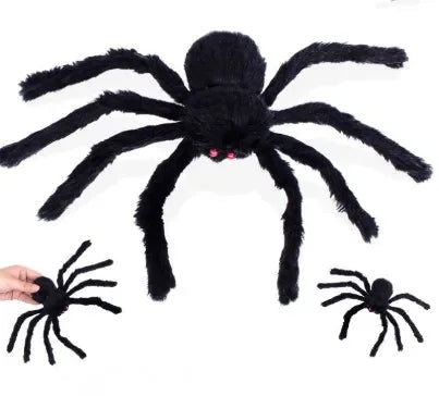 Halloween Plush Simulation Spider Colorful Black Ghost House
