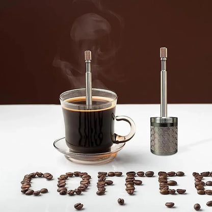 Portable Press Release Coffee Tea Mixer Reusable Bar Tool