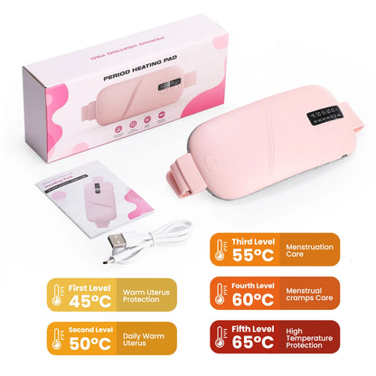 Electric Heating Pad Menstrual Cramp Massager Belt Women